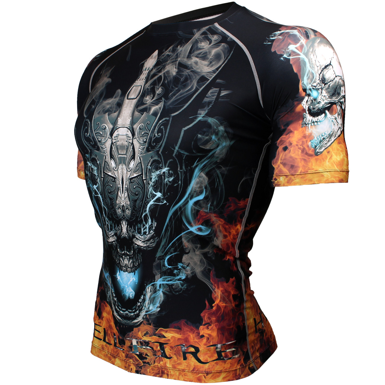 HELL FIRE [FX-320] Full graphic compression short sleeve shirt