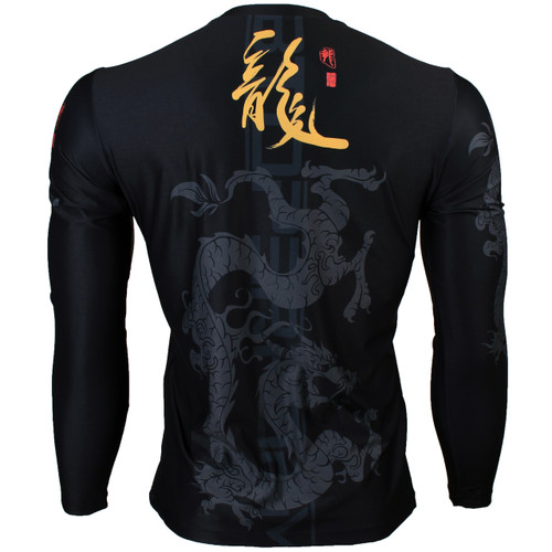 GOLDEN DRAGON [FR-164] Full graphic Loose-fit Long sleeve Crew neck shirt