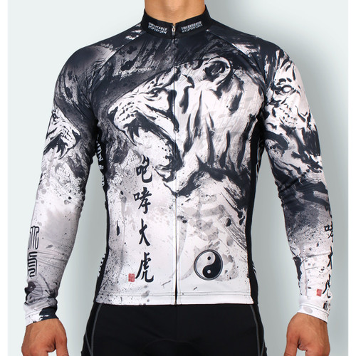 Tiger Long Sleeve Cycling Jersey for Men