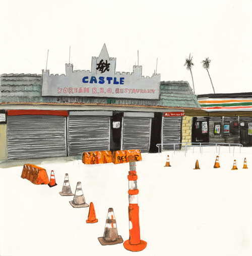 Nib Geebles Painting: Castle Korean BBQ Restaurant, Koreatown
