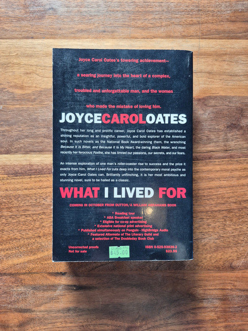 What I Lived For by Joyce Carol Oates