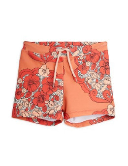 Mini Rodini Flower Uv Swim Pants Red