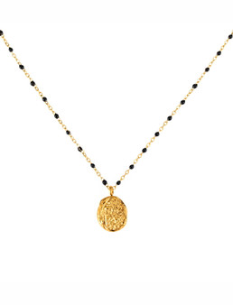 By Jolima Bali Enamel Pendant Necklace 45cm Gold