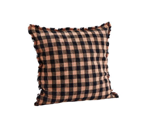 Madam Stoltz Checked Cushion