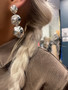 Plissé Copenhagen Hammered Triple Earrings
