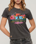 Superdry Cali Sticker Fitted Tee Black