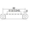 Stop Tailpiece w/ USA Thread Studs-Dimensions
