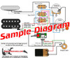 2 Pickup Sample Custom Diagram- 1 Humbucker with Tele Pickup and EMG Preamp