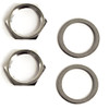 Hex Nuts & Flat Washers (2 each) For Switchcraft Toggle Switches-Nickel 