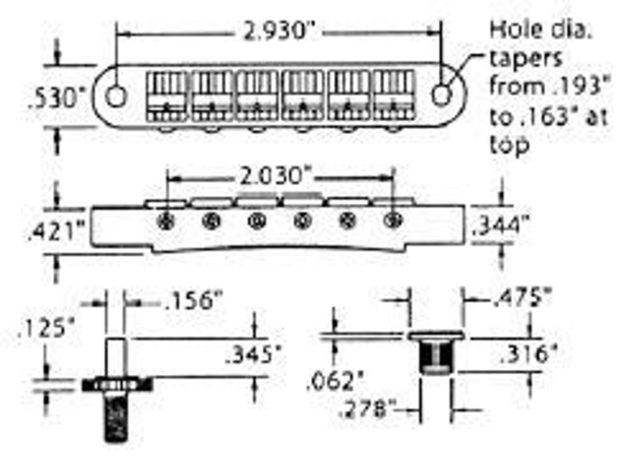 TonePros Nashville Tunematic Locking Bridge-Chrome