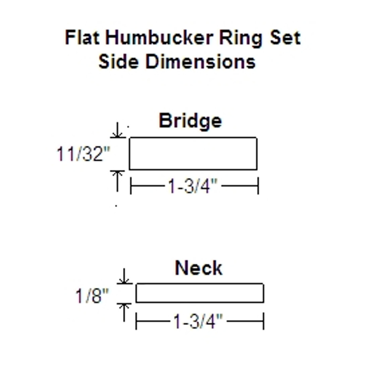 Humbucker Ring Set-Flat w/ Flat Bottoms-Cream