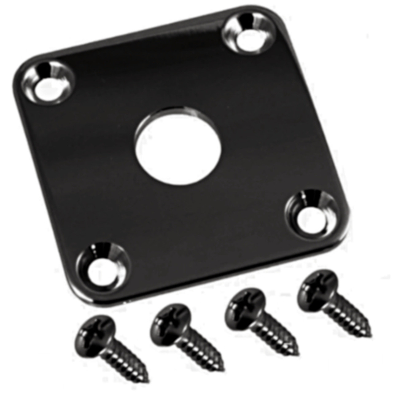 Square Metal Jack Plate-Black