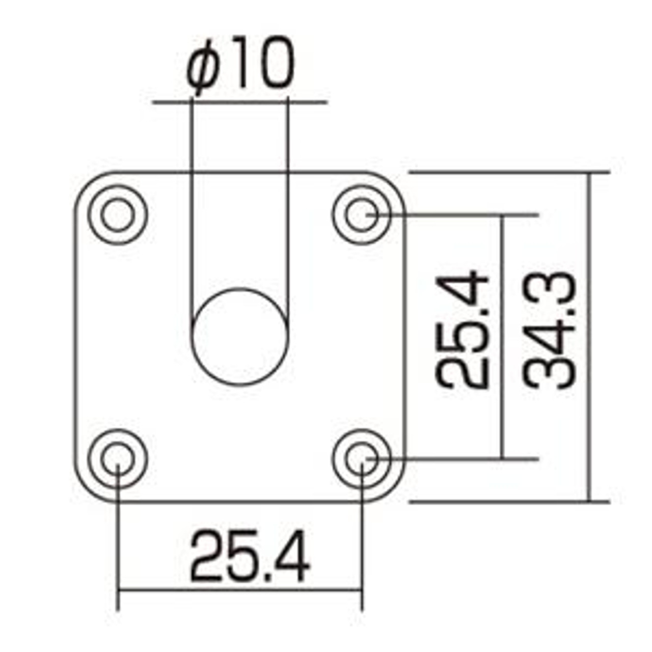 Square Metal Jack Plate Dimensions