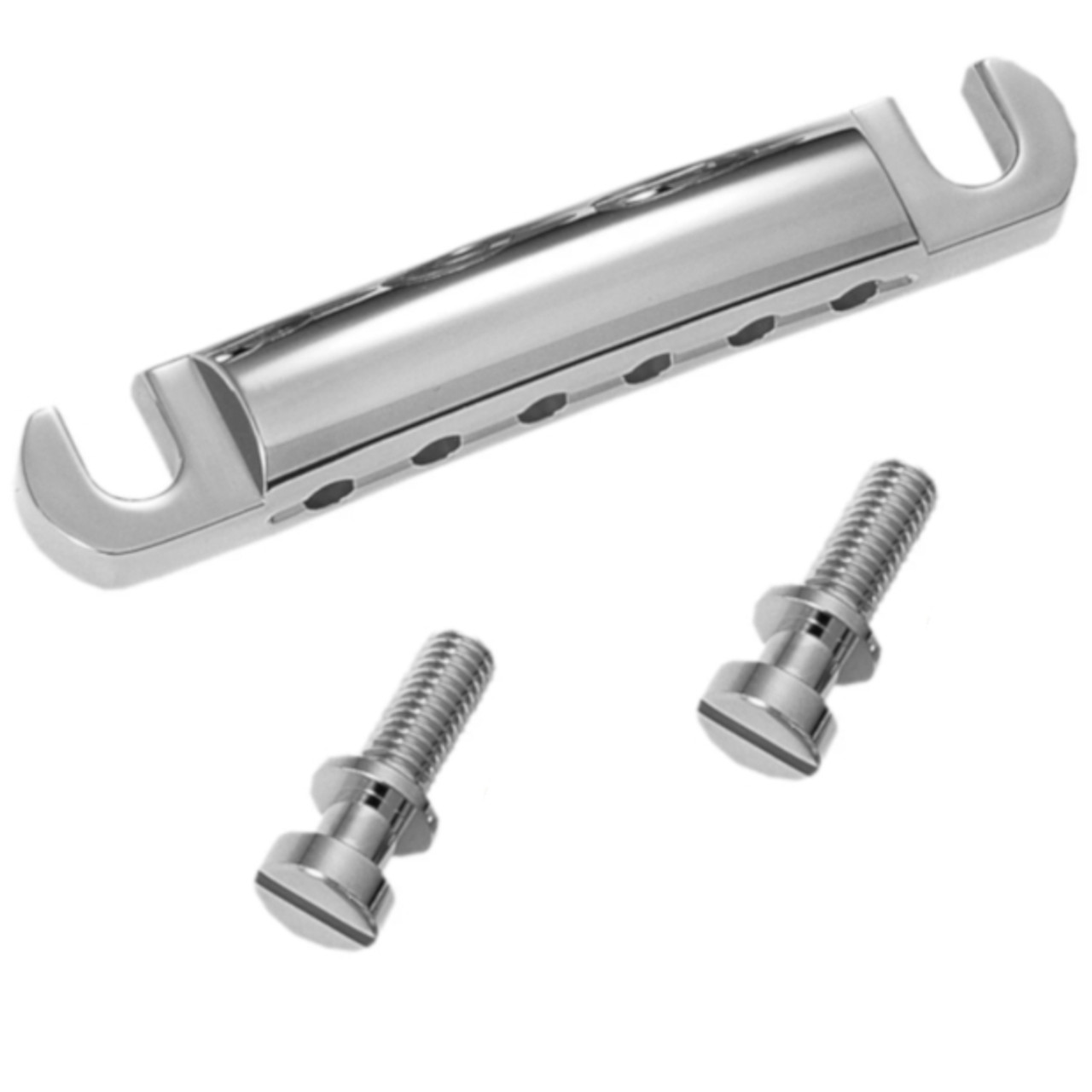 Stop Tailpiece w/ USA Thread Studs-Chrome