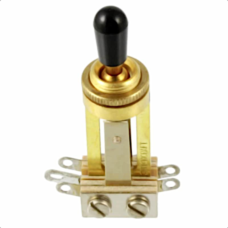 Switchcraft 3-Way Long Toggle Switch-Gold