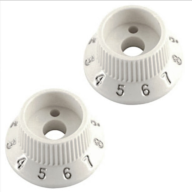 Fender 992035000 Stratocaster Pot Knobs Volume Tone Tone White | INDIA