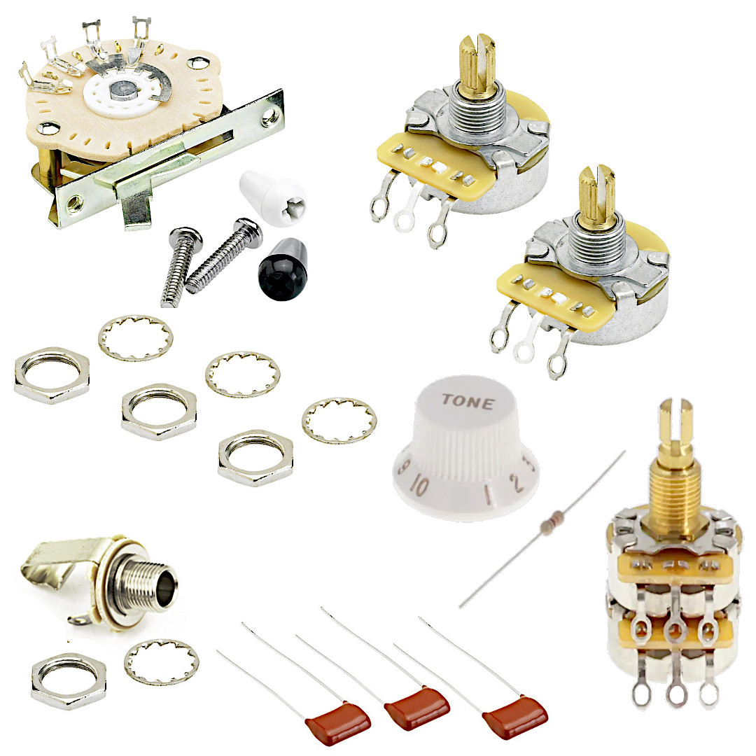(未使用･未開封品)　Fender フェンダー パーツ TBX TONE CONTROL POTENTIOMETER KIT lok26k6 Fender TBX Tone Control Potentiometer Kit | Sweetwater