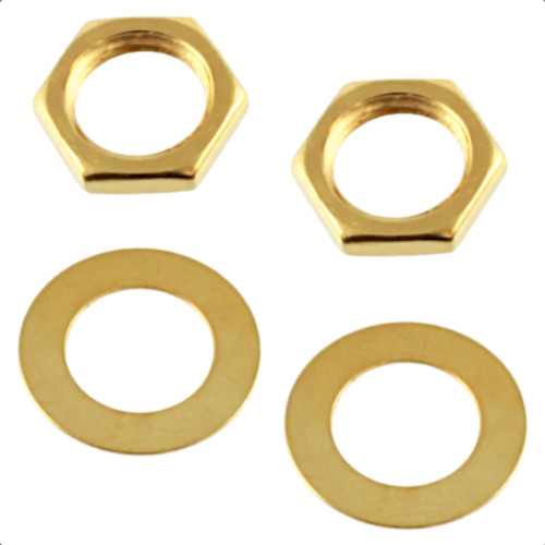 Dress Nuts & Washers For Guitar & Bass Pots & JacksGold