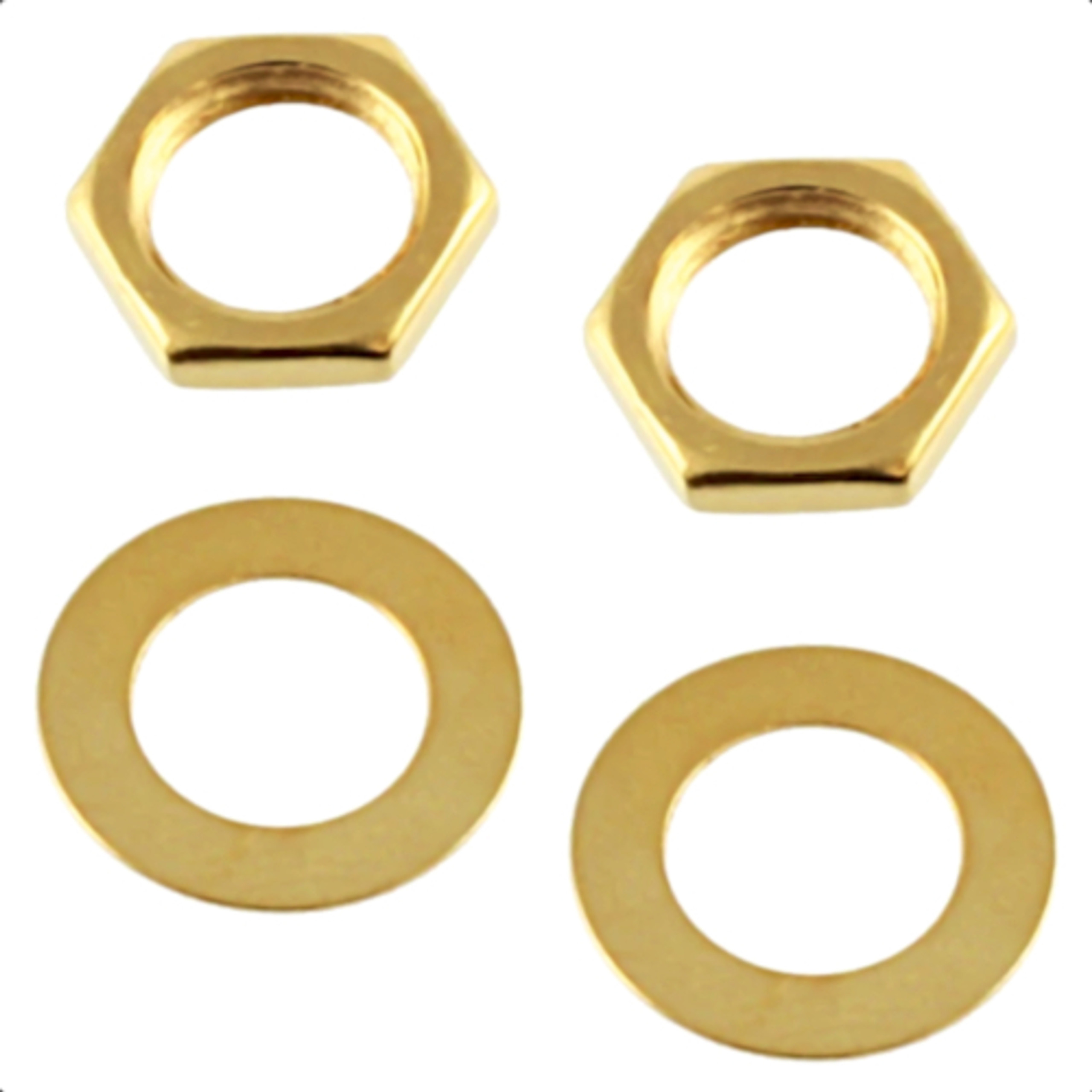 Dress Nuts & Washers For Guitar & Bass Pots & JacksGold