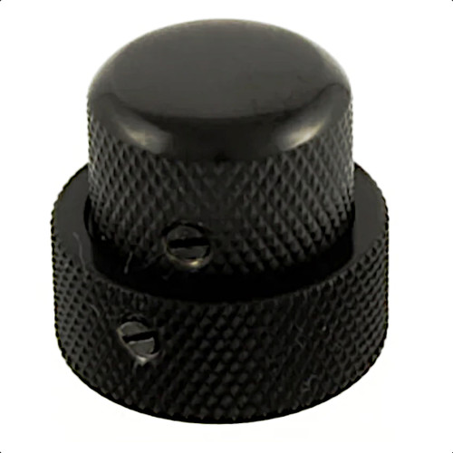 Stacked Metal Dome Knob Set for Guitar & Bass-Black