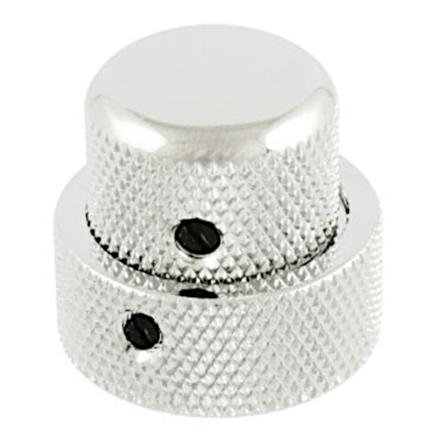 Stacked Metal Dome Knob Set for Guitar & Bass-Chrome