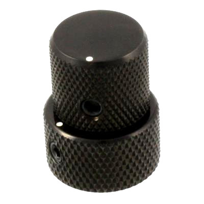 Stacked Metal Flat Top Knob for Guitar & Bass-Black