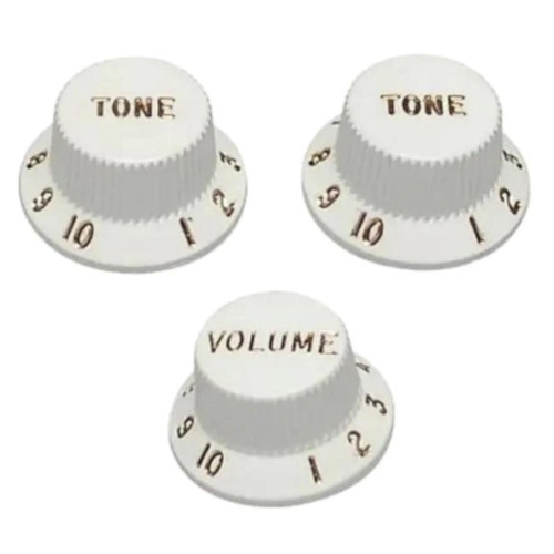 Original Fender Strat Volume & Tone Knobs-Parchment