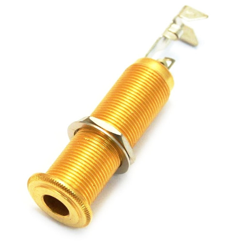 Gold Switchcraft 1/4" Stereo Long Reach Jack Front
