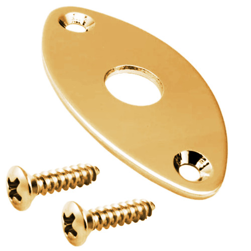 Football Style Metal Jack Plate-Gold