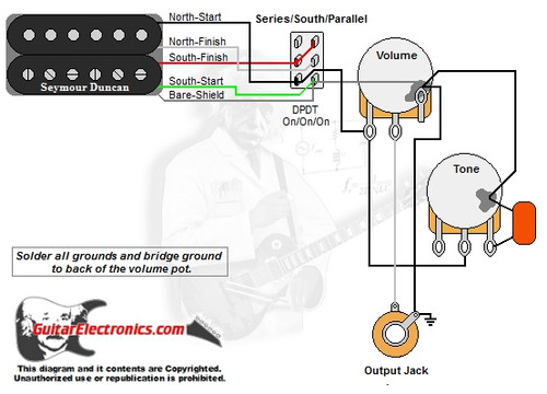 1 Humbucker/1 Volume/1 Tone/Series-South-Parallel