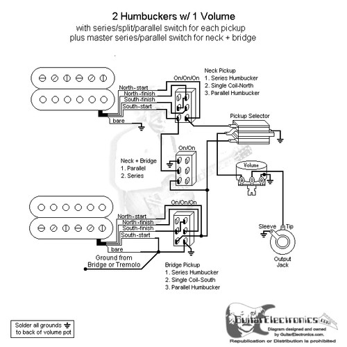 2 HBs/3-Way Toggle/1 Vol/Series-Split-Parallel & Master Series-Parallel