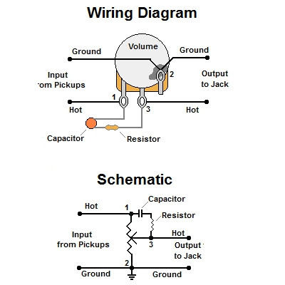 Volume Treble Bleed-Bypass Circuit w/ Series Resistor