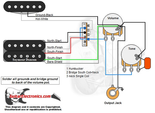 1 Humbucker/1 Single Coil/3-Way Lever/1 Volume/1 Tone/01