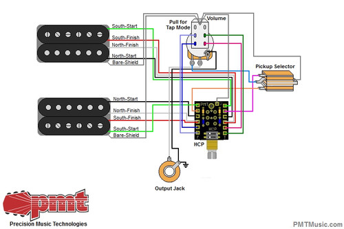 2 Humbuckers w/ 1 Volume/Humbucker Control Pot /Mode Switch