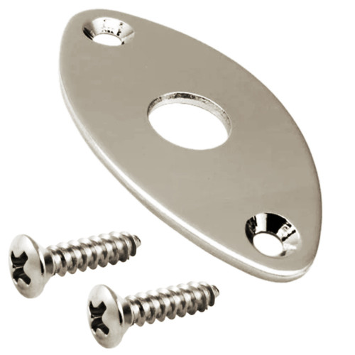 Football Metal Jack Plate for Guitar & Bass-Nickel