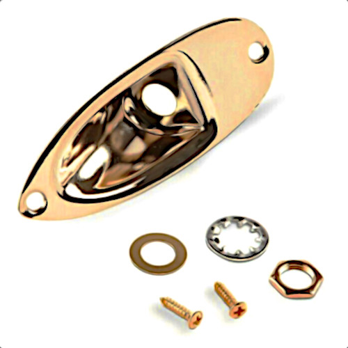 Original Fender Stratocaster Jack Ferrule Plate-Gold