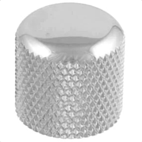 Push-On Metal Dome Knob For Guitar & Bass-Chrome