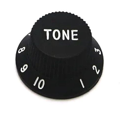 Strat & J-Bass Style Tone Knob w/ Coarse Splines-Black