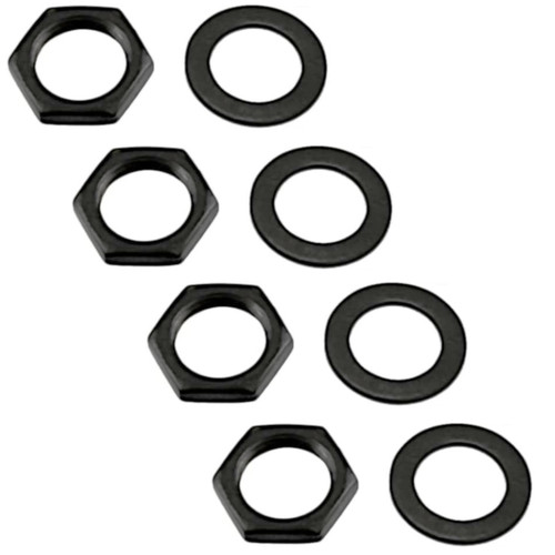 Dress Nuts & Washers For Pots & Jacks-Black