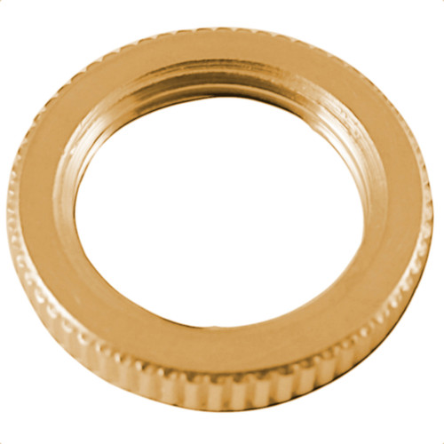 Knurled Flat Mounting Nut for Switchcraft Toggle Switches-Gold