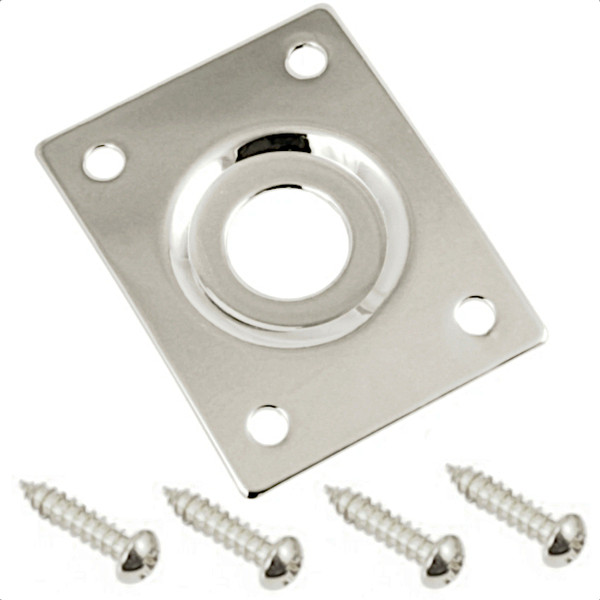 Rectangular Metal Jack Plate-Chrome