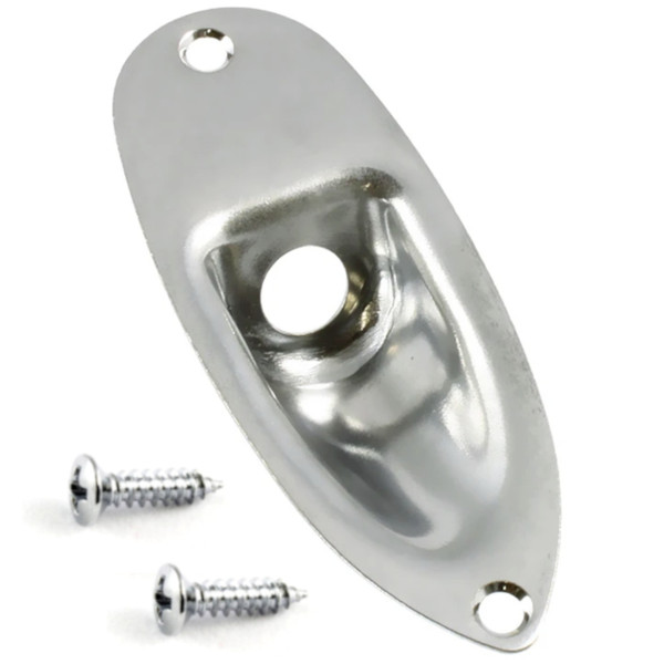 Strat Style Metal Jack Plate-Chrome