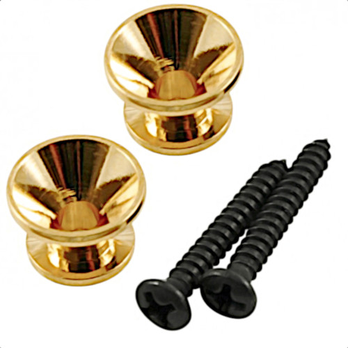 Traditional Strap Button Set (2) Gold