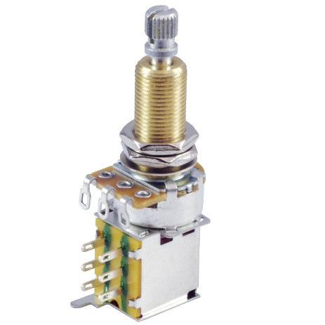 500K Linear Guitar Pot w/ Push-Push Switch-Long Shaft