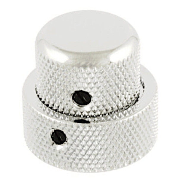 Stacked Metal Dome Knob Set for Guitar & Bass-Chrome
