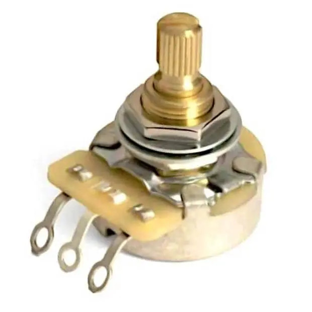 CTS 250k Audio / ヴィンテージギターパーツ CTS 250K Audio Taper Pro Guitar Pot w/ Brass Shaft