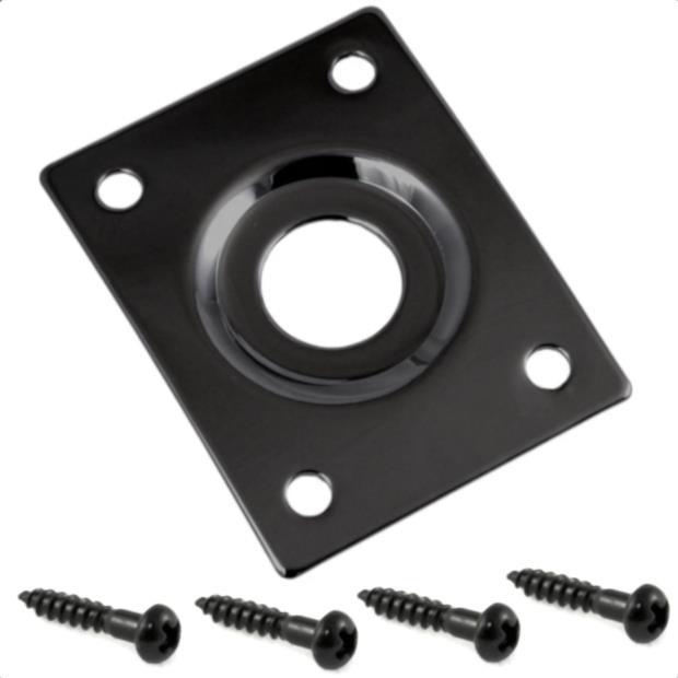 Rectangular Metal Jack Plate-Black