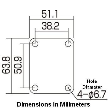 Neck Mounting Plate for Guitar & Bass-Gold