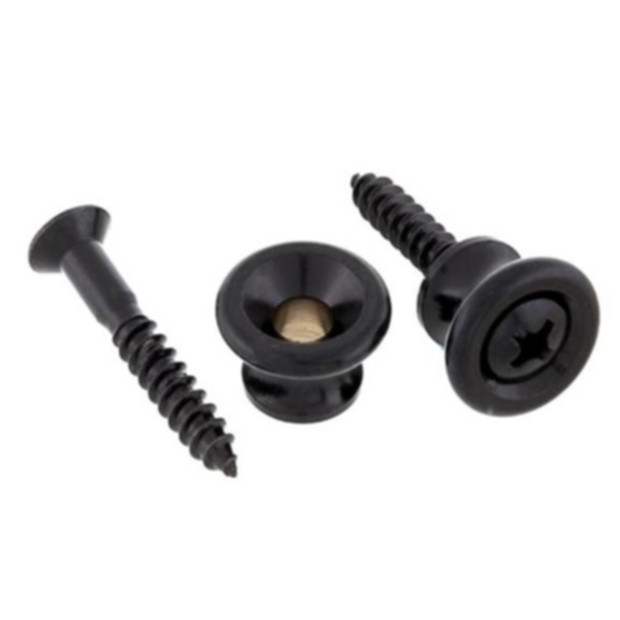 Gibson Style Strap Button Set (2) Black