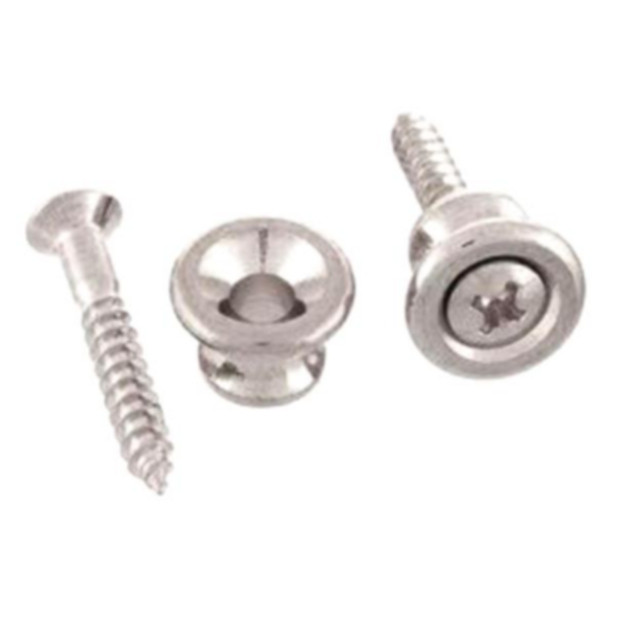 Gibson Style Strap Button Set (2) Nickel